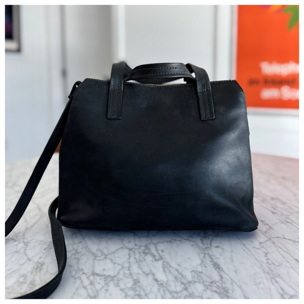 Parker Clay Napa Handbag – Black Leather